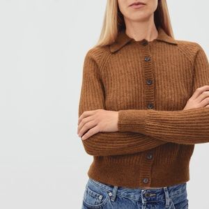 Everlane Alpaca Collared Cardigan